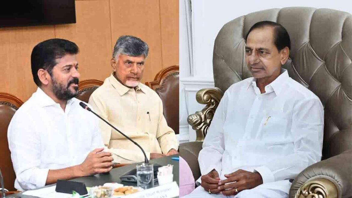 కేసీఆర్‌కు చంద్రబాబు, రేవంత్ రెడ్డి పాలాభిషేకం
