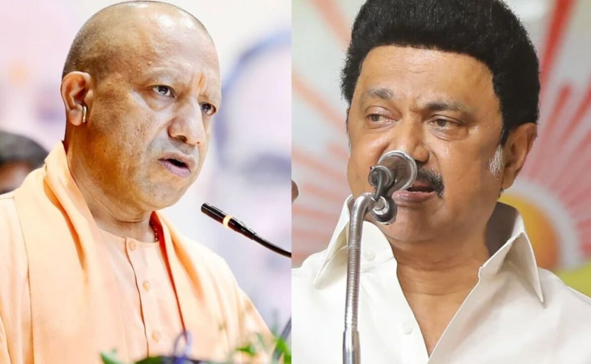 యోగి ఆదిత్యనాథ్ MK స్టాలిన్ భాషా విభజనను సృష్టిస్తుంది
