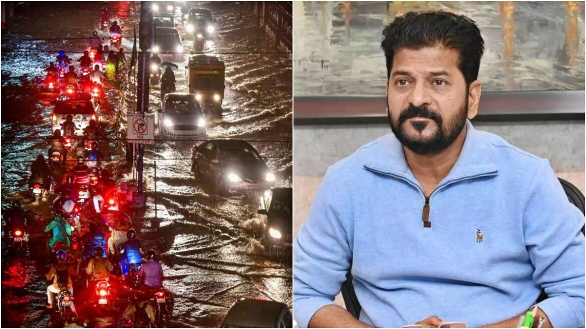 హైదరాబాద్ లో భారీ వర్షం.. సీఎం రేవంత్ ప్రయాణిస్తున్న విమానం మళ్లింపు | హైదరాబాద్ భారీ వర్షం: ప్రతికూల వాతావరణం కారణంగా సీఎం రేవంత్ రెడ్డి ప్రయాణిస్తున్న విమానం బెంగళూరుకు మళ్లింపు
